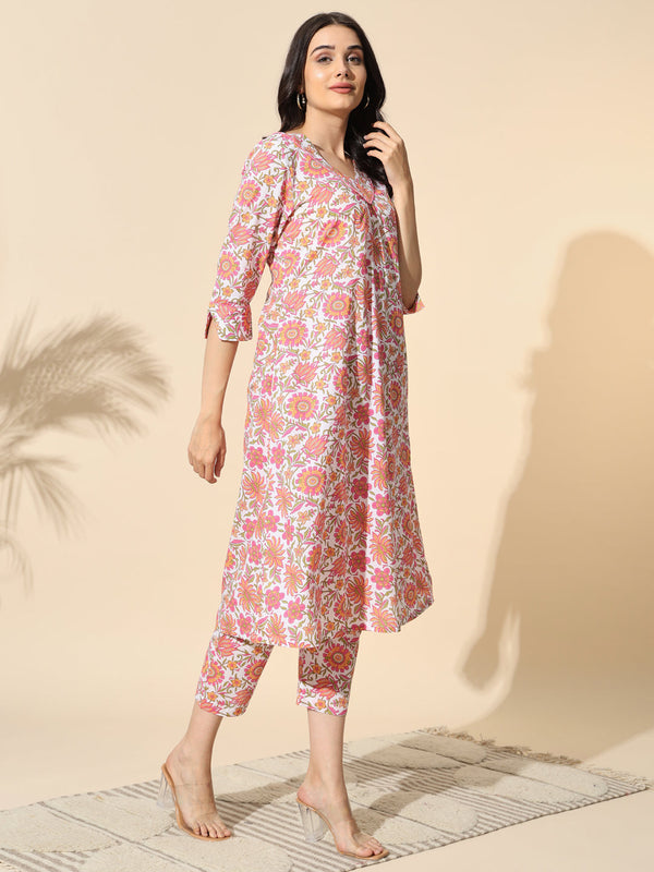 Cotton Printed Kurta and Pant Set- #KU005