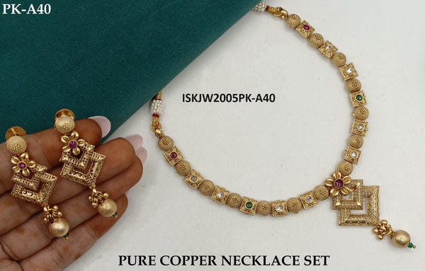 Pure Copper Necklace Set-ISKJW2005PK-A40