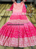 Banarasi Weaved Jacquard Silk Kurti With Sharara And Chiffon Dupatta-ISKWSH0506NP2494