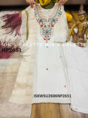 Tissue Silk Kurti With Shantoon Pant And Zari Weaving Handloom Silk Dupatta-ISKWSU2606NP2651