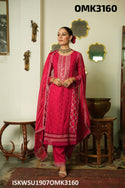 Embroidered Rayon Schiffli Kurti With Pant And Dupatta-ISKWSU1907OMK3160