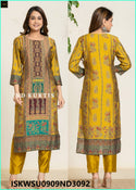 Digital Printed Maslin Kurti With Pant And Dupatta-ISKWSU0909ND3092