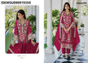 Embroidered Organza Kurti With Silk Pant And Organza Dupatta-ISKWSU090919350