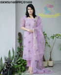 Embroidered Kota Doriya Kurti With Cotton Pant And Dupatta-ISKWSU1609PPC/D1650