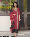 Handloom Cotton Kurti With Cotton Pant And Handloom Dupatta-ISKWSU1609PPC/D1590