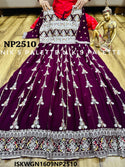 Embroidered Georgette Gown With Dupatta-ISKWGN1609NP2510