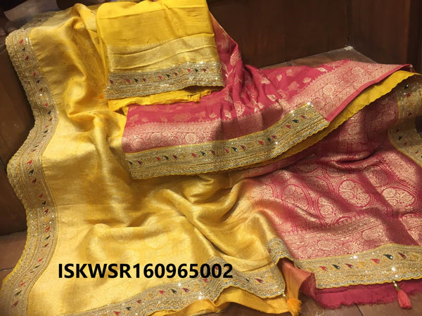 Banarasi Weaving Silk Saree With Blouse-ISKWSR160965002