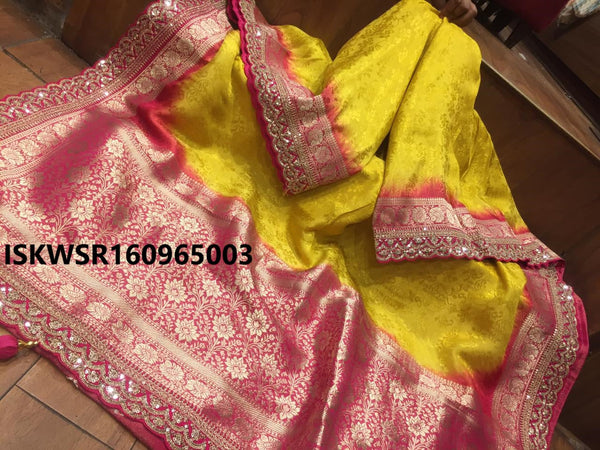 Zari Weaved Tissue Silk Saree With Blouse-ISKWSR160965003