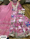 Printed Chinon Silk Kurti With Sharara And Chiffon Dupatta-ISKWSH1709AGC4339