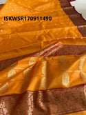 Handloom Chanderi Silk Saree With Blouse-ISKWSR170911490