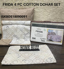 Cotton Bedsheet With Pillow Cover And Coordinate Dohar-ISKBDS18090091