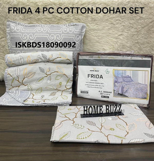 Cotton Bedsheet With Pillow Cover And Coordinate Dohar-ISKBDS18090092