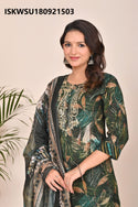 Digital Printed Maslin Kurti With Pant And Dupatta-ISKWSU180921503