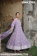 Embroidered Organza Anarkali Kurti With Pant And Embroidered Dupatta-ISKWSU1809OMK2705