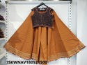 Cotton Lehenga With Hand Block Printed Blouse-ISKWNAV180921500