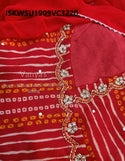 Lehariya Printed Chiffon Anarkali Kurti With Cotton Pant And Dupatta-ISKWSU1909VC3220