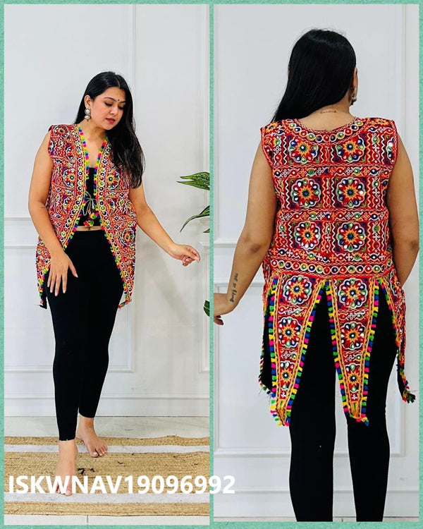 Embroidered Cotton Jacket-ISKWNAV19096992