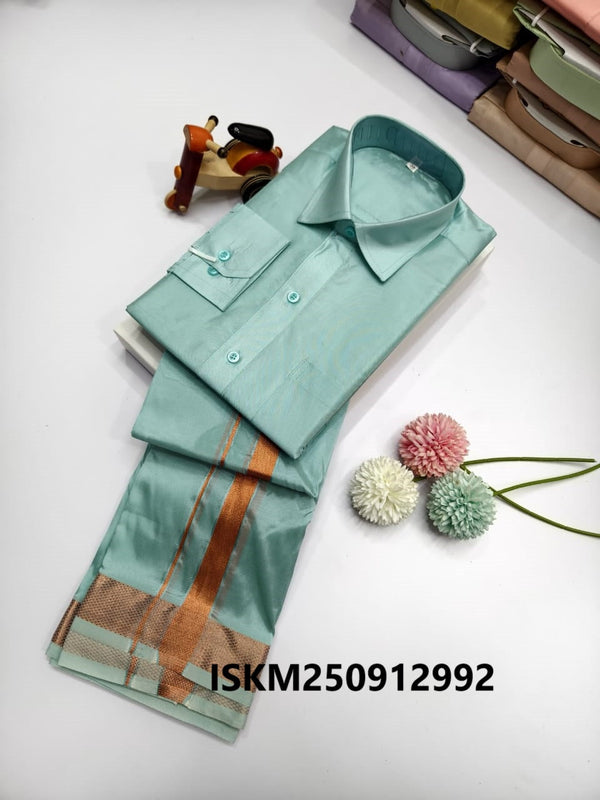 Men's Silk Shirt With Dhoti-ISKM250912992