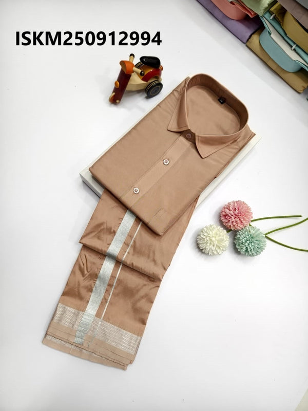 Men's Silk Shirt With Dhoti-ISKM250912994