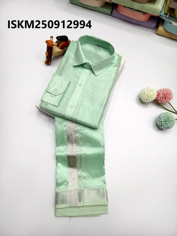 Men's Silk Shirt With Dhoti-ISKM250912994