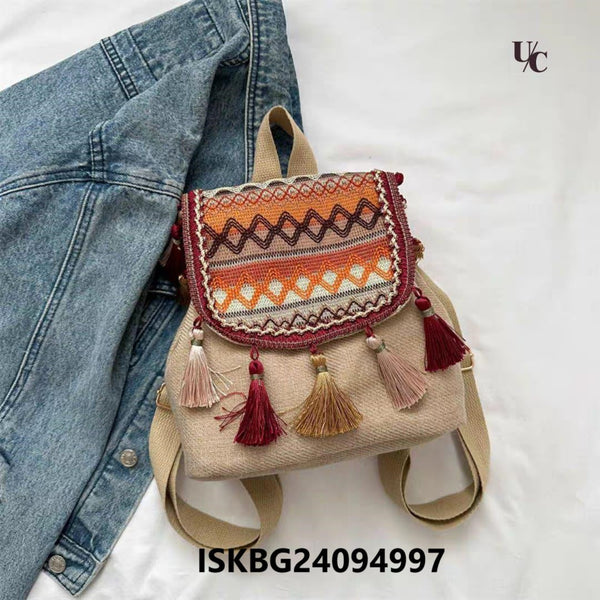 Embroidered Backpack-ISKBG24094997