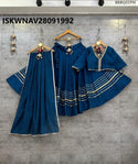 Sequined Rayon Lehenga With Blouse And Dupatta-ISKWNAV28091992