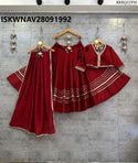 Sequined Rayon Lehenga With Blouse And Dupatta-ISKWNAV28091992