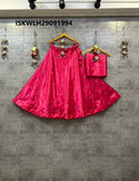 Embroidered Satin Cotton Silk Lehenga With Blouse-ISKWLH29091994