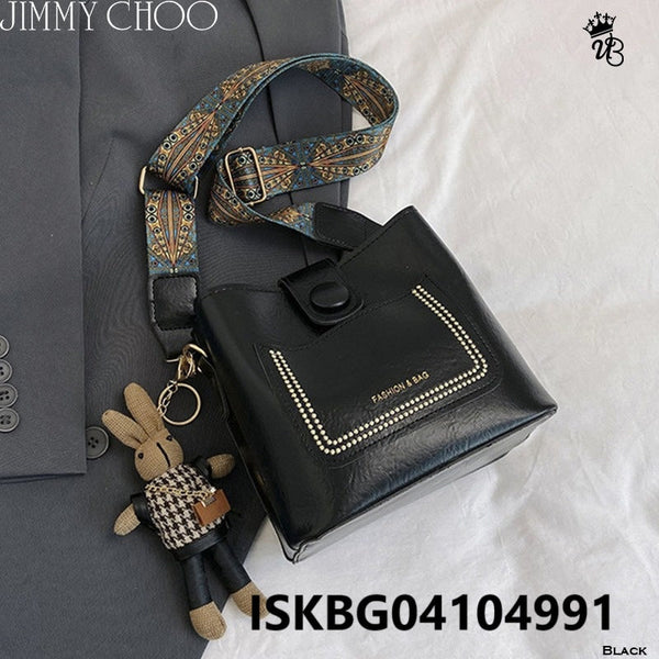 Imported Crossbody Sling Bag With Teddy Keychain-ISKBG04104991