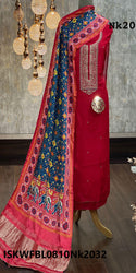 Embroidered Silk Kurti With Shantoon Bottom And Digital Printed Gaji Silk Dupatta-ISKWFBL0810Nk2032