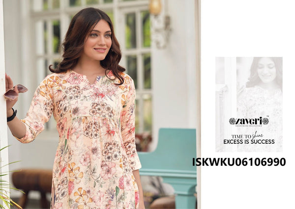 Digital Printed Linen Kurti-ISKWKU06106990