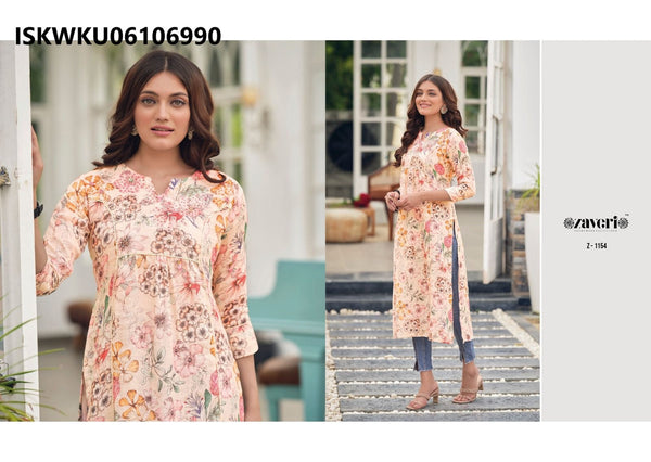 Digital Printed Linen Kurti-ISKWKU06106990