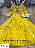 Embroidered Maslin Silk Gown-ISKWGN0810AGC4405