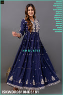 Embroidered Cotton Dress-ISKWDR0810ND3181/ND3182