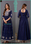 Embroidered Cotton Dress-ISKWDR0810ND3181/ND3182