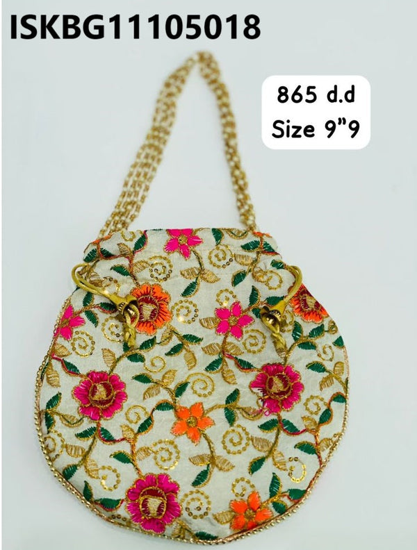 Embroidered Potli Bag-ISKBG11105018