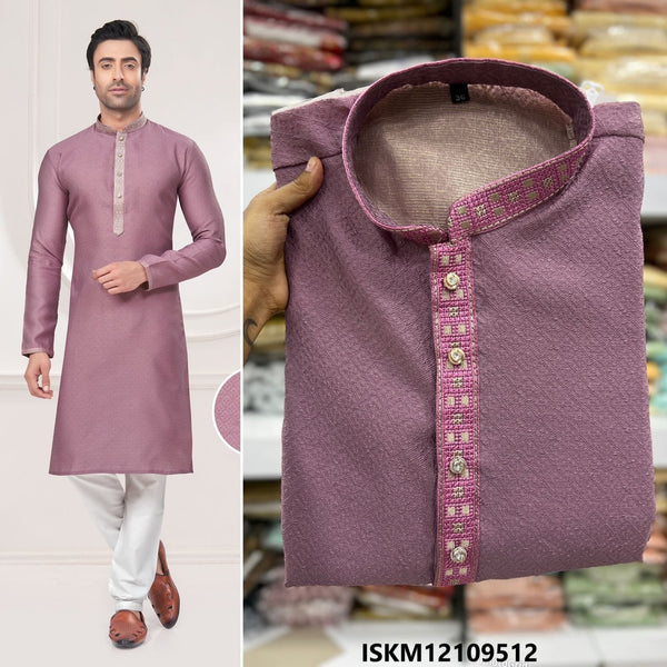 Men's Silk Jacquard Kurta With Raymond Cotton Pajama-ISKM12109512