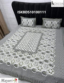 Double Bed Cotton Panel Print Bedsheet Set-ISKBDS10100111