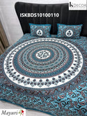 Double Bed Cotton Panel Print Bedsheet Set-ISKBDS10100110