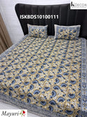 Double Bed Cotton Panel Print Bedsheet Set-ISKBDS10100111