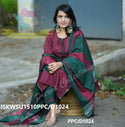 Handloom Weaved Cotton Kurti With Pant And Dupatta-ISKWSU1510PPC/D1024