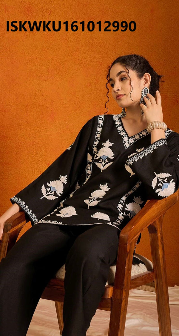 Embroidered Cotton Kurti With Pant-ISKWKU161012990