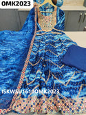 Digital Printed Rayon Anarkali Kurti With Pant And Organza Dupatta-ISKWSU1610OMK2023