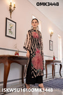 Digital Floral Printed Georgette Kurti With Pant And Dupatta-ISKWSU1610OMK3448