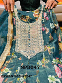 Digital Printed Tissue Organza Anarkali With Dupatta-ISKWAN1610NP3047