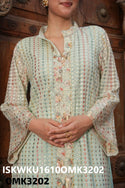 Embroidered Georgette Kurti With Palazzo-ISKWKU1610OMK3202