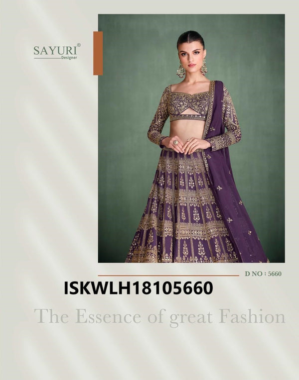 Embroidered Georgette Lehenga With Blouse And Dupatta-ISKWLH18105660