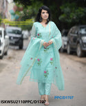 Embroidered Kota Doriya Kurti With Cotton Pant And Dupatta-ISKWSU2110PPC/D1707