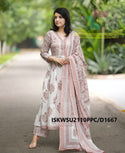 Mughal Butta Cotton Anarkali Kurti With Pant And Malmal Cotton Dupatta-ISKWSU2110PPC/D1667