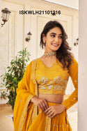 Embroidered Georgette Lehenga With Blouse And Dupatta-ISKWLH21101216